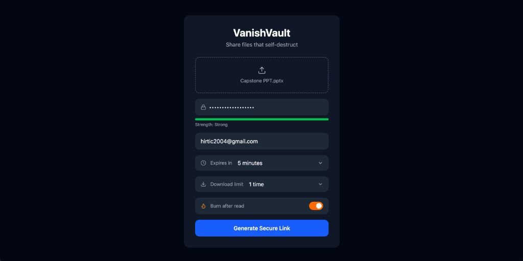 Vanish Vault Concept